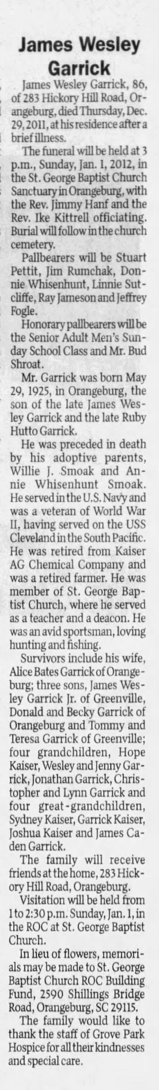 Clipping from The Times and Democrat